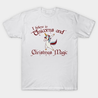 Dabbing Christmas Unicorns Magic T-Shirt